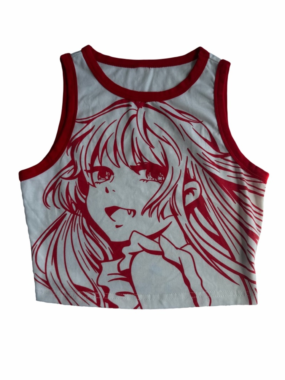 Anime Graphic Crop Tank Top